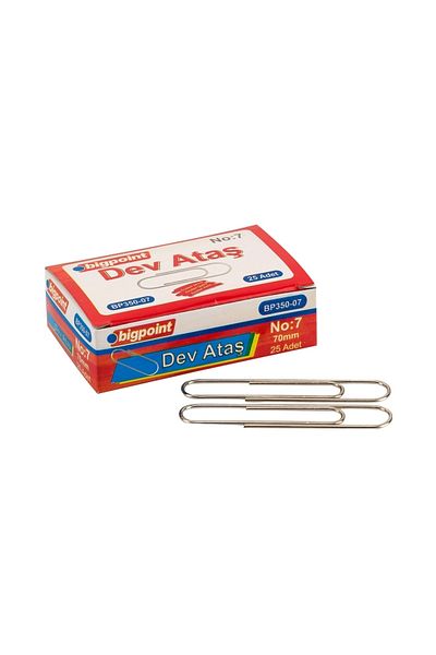 Bigpoint |   Nickel Paper Clip No:7 (70mm), Anti-Oxidation Nickel Coated Rocket Type Paper Clip, No: 7, 70 mm