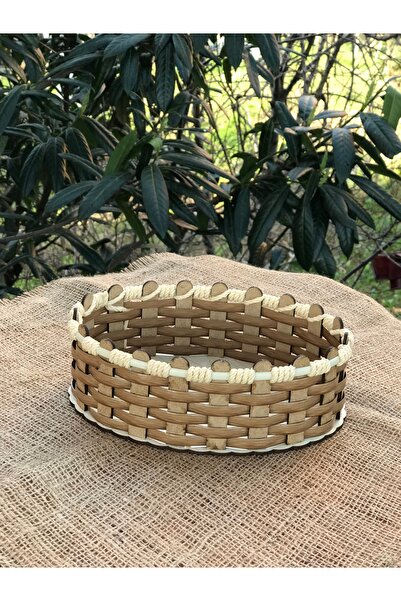 piçakci AHŞAP  GÖRÜNÜMLÜ PLASTİK SEPET