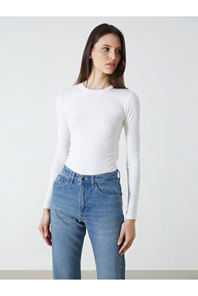 LC Waikiki Ecru Crew Neck Women's Body