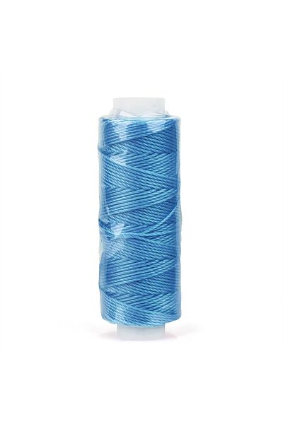 Choice 20-blue 0.65mm Leather Waxed Thread Cord For DIY Handicraft Tool Hand Stitching Thread 25 Meters Rou