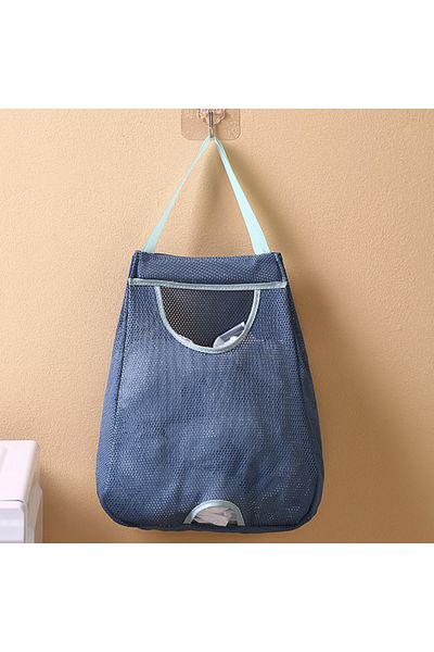 Choice blue L Garbage Bag Storage Box For Plastic Bag Wall Hanging Bag Washable Mesh Storage Bags Plastic B