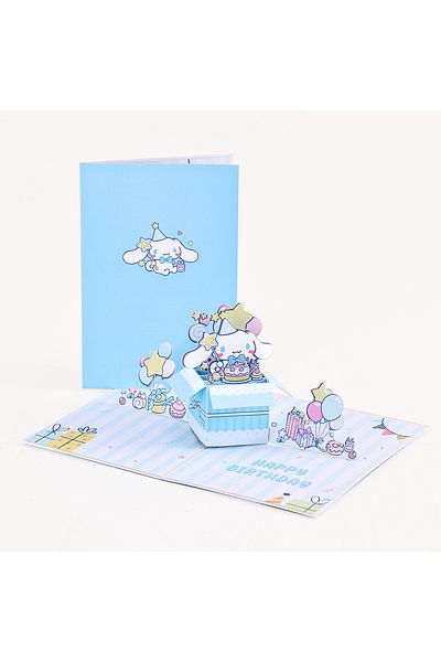 Choice CWH-060 Stitch Celebrate Birthday Greeting Card Creative Double Door Pop Up 3D Card Boojiboo & Angel