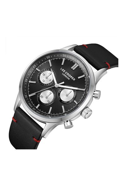 Lee Cooper Men Multi Function Black Dial Watch - LC08001.351