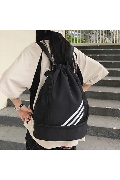 MORANO Waterproof Lightweight Foldable Sports Drawstring Backpack with Pocket for Travel, Sports, Fitness