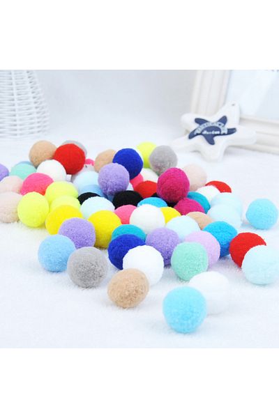 Choice 100 PCS Random Color 50/100 pcs Cute Funny Cat Toys Stretch Plush Ball Cat Toy Ball Creative Colorfu