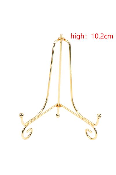 Choice 10cm Golden Iron Craft Holder Home Decor Accessories Plate Bracket Painting Rack Medal Display Stand