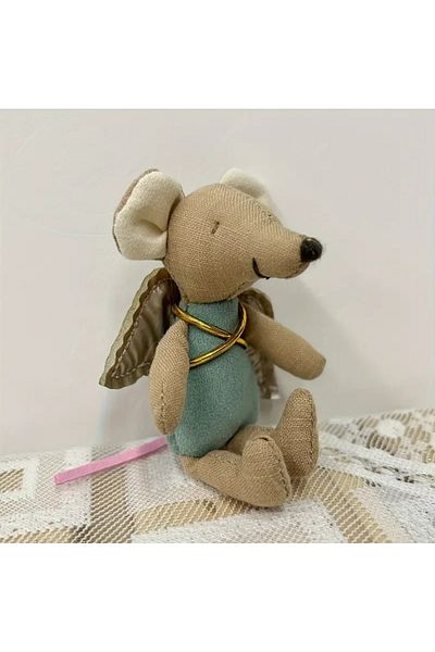 Choice Other Green Cute Mouse Plush Toy With Wings, Ins Cloth Art Zodiac Doll - Birthday Gift, Home Decor T