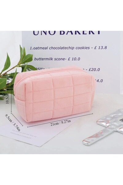 Choice 1pc pink 1pc Pink/White/Blue Pillow Design Cosmetic Bag Pencil Case Pe...