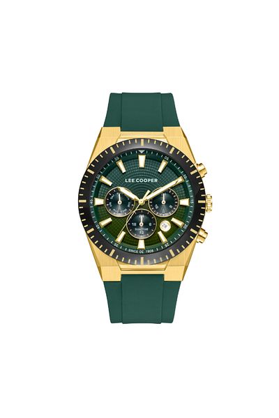 Lee Cooper LC08088.177 Men Multi Function Display Watch & Silicone Strap Dark Green