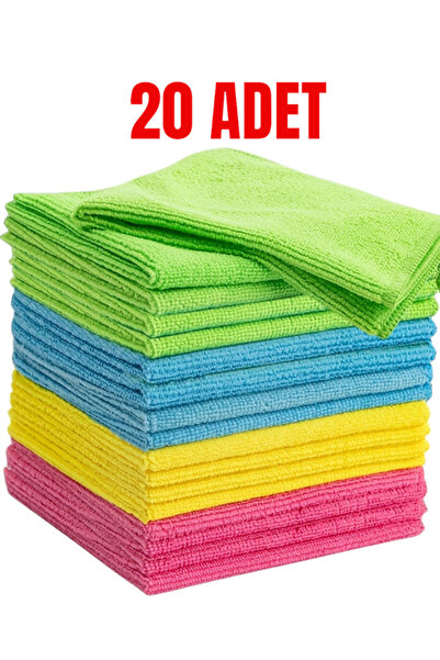 Felluci textile MİCROFİBER BANYO MUTFAK ve YER TEMİZLEME BEZİ 30x30 20 ADET