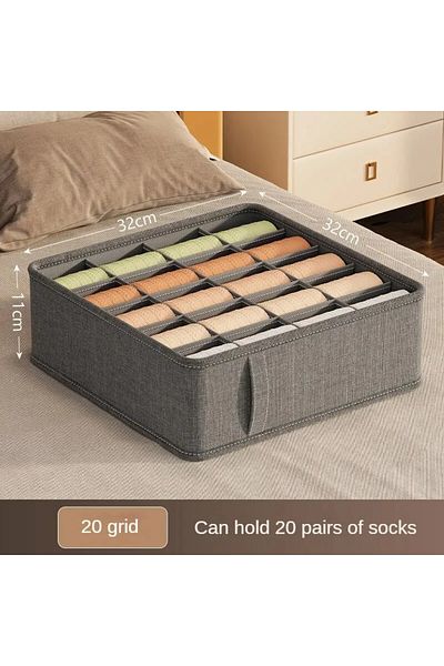 Choice L twenty grid Cationic Underwear Storage Box - Multifunctional Drawer Organizer for Socks and Bras -