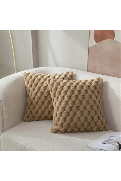 Choice 450*450 مم، قطعة واحدة من اللون الكاكي، قطعة واحدة من نمط سلحفاة الأناناس، غطاء وسادة ناعم ثلاثي الأبعاد، أبيض كريمي