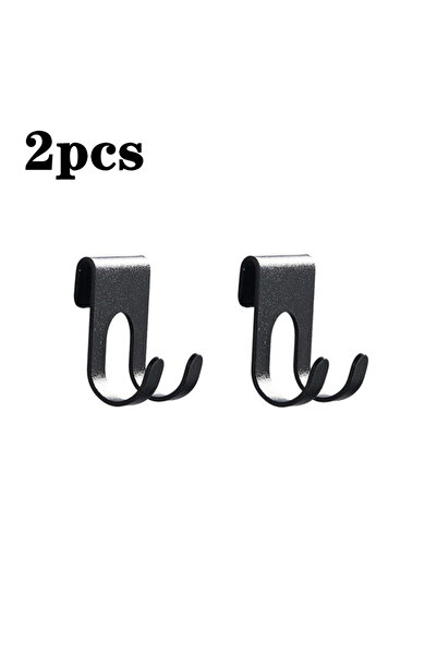 Choice 5.5X4 سم أسود - قطعتان 1/3 قطع من الألومنيوم خطاف دش زجاجي خطاف فتحة م...