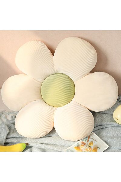 Choice WHITE 35CM Colorful Flowers Plush Pillow Plant Petal Cushion Stuffed Toys for Girls Baby Home Decor