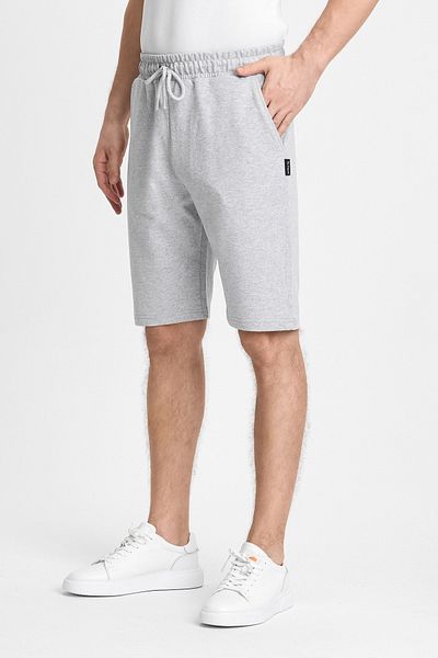 COMEOR Men's Gray Shorts - Side Pockets, Elastic Waist, Regular Fit, Relaxed Cut