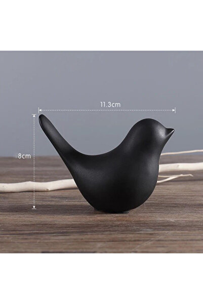 Choice تمثال طائر مقاس 11.3 مم، 4 أحجام، تمثال حيوان أسود وأبيض من السيراميك ...