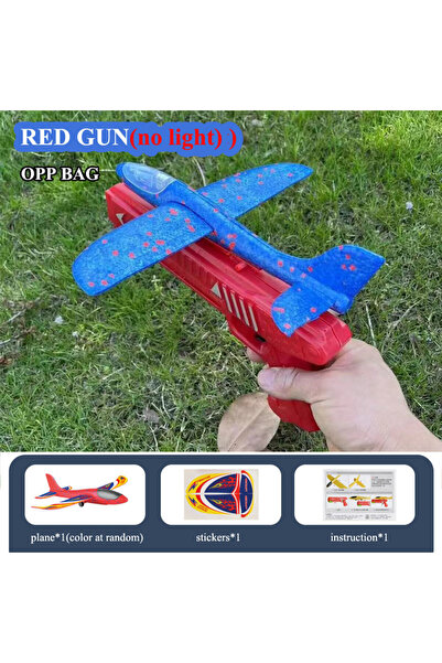 Choice 34 طائرة حمراء من G Kids 24/34 سم قاذفة طائرات من الفوم لعبة خارجية لل...