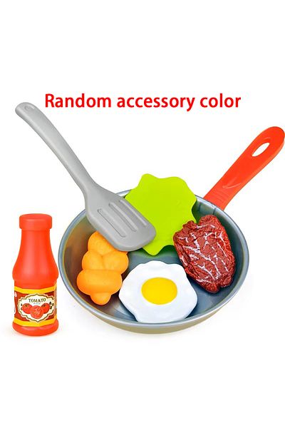 Choice Silver 8PCS Children Kitchen Food Toys Simulation Cookware Game Set Pretend Play Pot Steak Vegetable