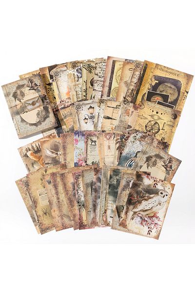 Choice F 100 pcs Vintage material Diary Album background paper DIY decoration colored paper Scrapbooking J.