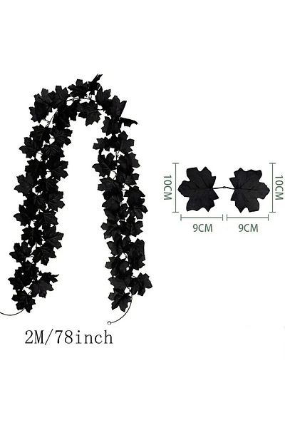 Choice 07 2M Artificial Fall Maple Leaf Garland Fake Plants Autumn Decor Leaves Vine for Thanksgiving Hallo