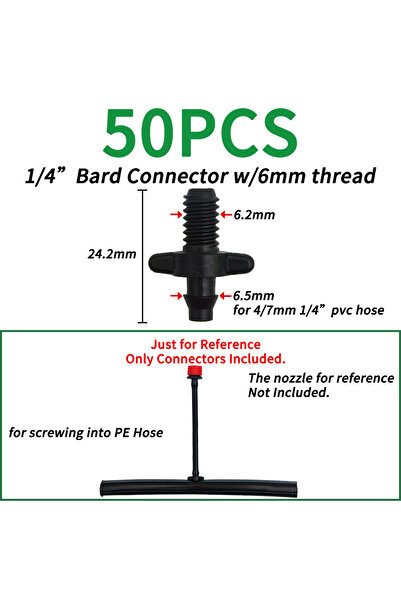 Choice1 I-50pcs 50pcs Barbed Connectors Irrigation Fittings Drip Irrigation B...