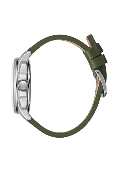 Slazenger SL.9.2409.1.03 Men Automatic Display Watch & Leather Strap Green