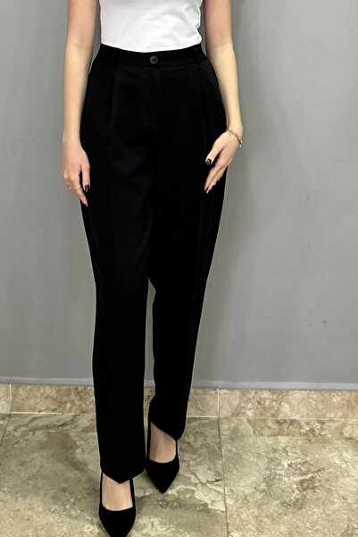 Tam Moda Ženske crne palazzo pantalone