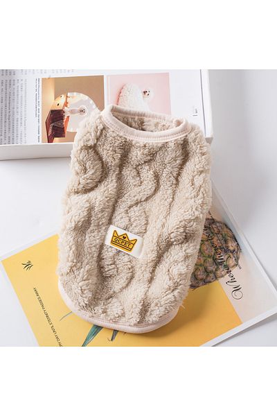 Choice Xl Khaki Soft Cozy Cat Clothes Autumn Winter Warm Fleece Sweatshirt For Small Dogs Puppy Kitten Jack
