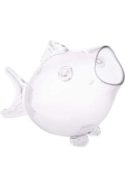 AKDC Glass Vase Fish Shape L(20CM) XW(16CM) XH(22CM) Multicolour