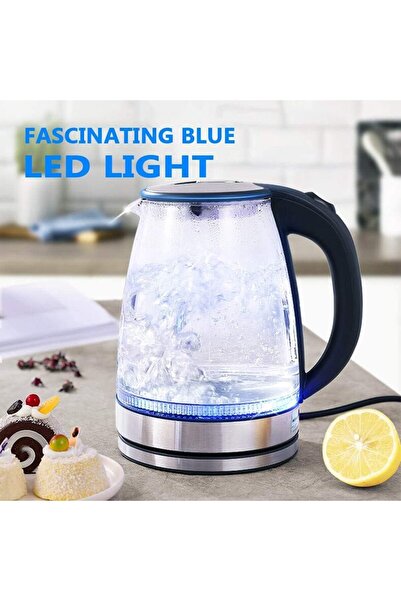 Generic Electric Glass Cordless Kettle 1.8L With Led Light And Auto-Shut Off Function 1500W