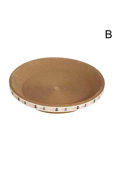 KITPIPI Round Cat Scratcher Cardboard Round Oval Cat Scratch Pad Bowl Nest for Indoor Cats Grinding Claw Rou