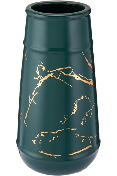 AKDC مزهرية سيراميك باللون الأخضر الذهبي 13 سم × 13 سم × 24 سم باللون الأخضر ...