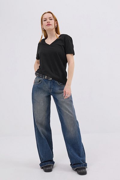 Addax V-Neck Basic T-Shirt P4321