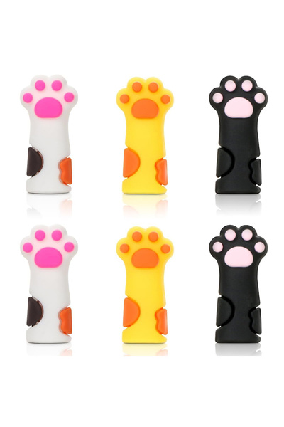 choice2 Mixed 2 6pcs Cute Cat Paw Knitting Needle Stoppers Needles Point Sili...