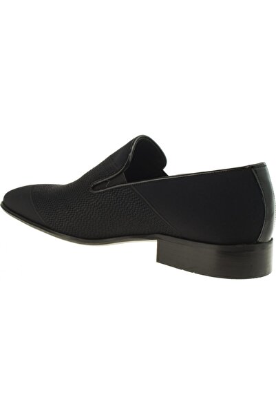 Fosco 8585 Чорні класичні туфлі з атласу