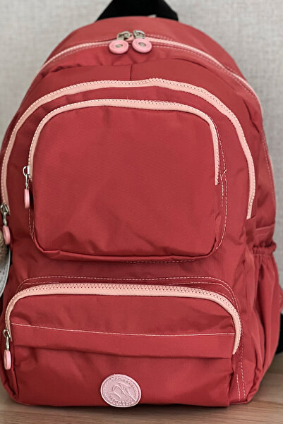 FCSTORE Σχολική τσάντα Unisex Salmon και μεσαίου μεγέθους Clinker αδιάβροχη υφασμάτινη τσάντα φορητού υπολογιστή ταξιδιού