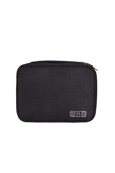 Choice black Three layer sorting and storage bag, power bank, multifunctional data cable storage box
