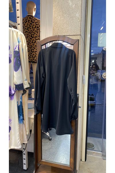 PERA MODA Cămașă cu tunică pentru femei, cu mâneci lungi, plisate, cu croială supradimensionată