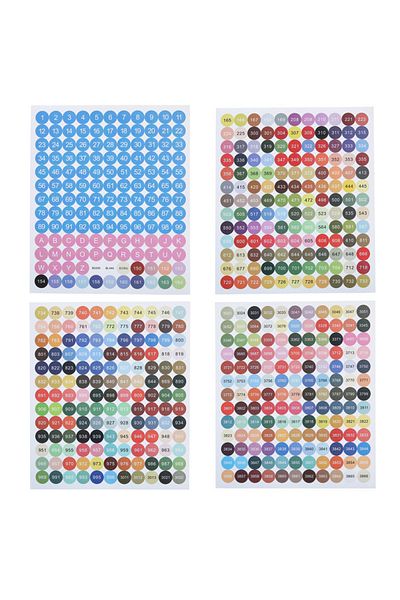 Choice Round Color Sticker 24/30/60 Bottles Diamond Painting Container Case With Number Stickers Labels Sti