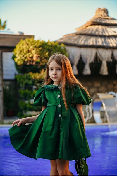 Mialora Rochie de seară scurtă pentru ocazie specială pentru fete - cu nasturi, design special - cu accesorii pentru geantă_M2445