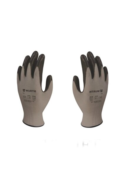 Würth Nitril Iş Güvenlikçi Eldiveni Mekanikçi Teknisyen Usta Gri- Siyah 9 No