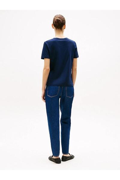 Tommy Hilfiger Kadın REG CORP LOGO C-NK SS T-shirt