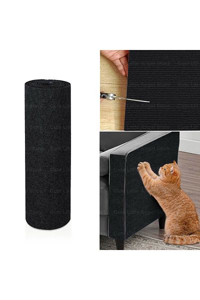 Choice 30x200CM Black Self-Adhesive Cat Scratch Mat Durable Sisal Furniture Protector DIY Customizable Cat