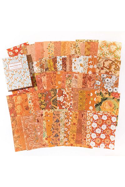 Choice C JIANQI 100 pcs Vintage Background Paper Floral Paper DIY Scrapbooking Collage Stationery Decor Di.