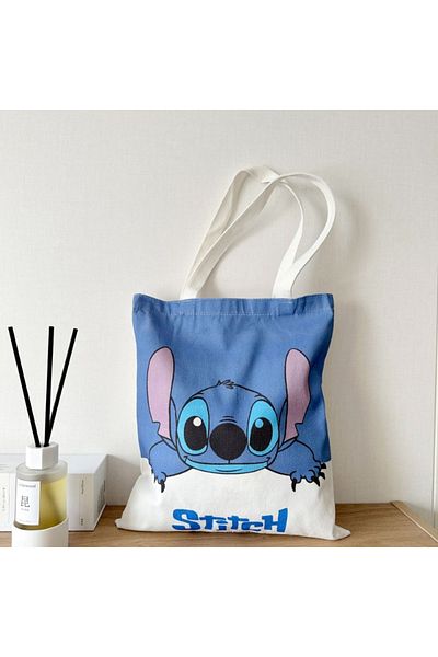 Choice 35X40cm Stitch C Disney Stitch Print Tote Bag, Large Capacity Shoulder Bag, Women's Casual Handbag f