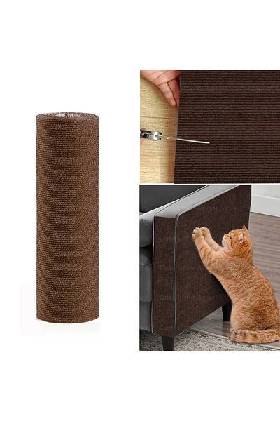 Choice 30x200CM Brown Self-Adhesive Cat Scratch Mat Durable Sisal Furniture Protector DIY Customizable Cat