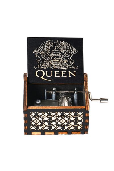 Jurassic Park Queen 1 HOT Wooden Hand Crank Black Jurassic Park Music Box Children's Holiday Gifts Christmas Gifts