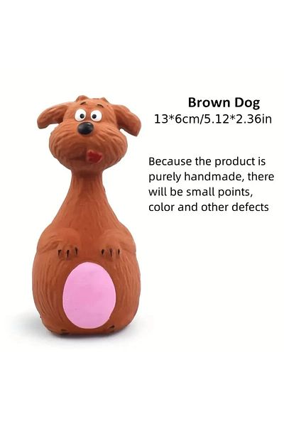 Choice brown puppy Soft Rubber Chewy Toys Four Styles Squeaky Interactive Throwing Games Cute And Fun Suita