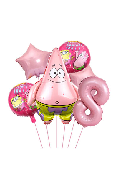 Choice مجموعة من 6 قطع من بالونات حفلات أعياد الميلاد على شكل سبونج بوب سكوير...