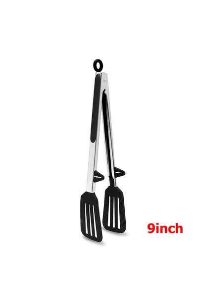 Choice B2 LMETJMA Kitchen Tongs Silicone Food Tongs Non Stick Cooking Serving Tongs For BBQ Salad Steak Pas